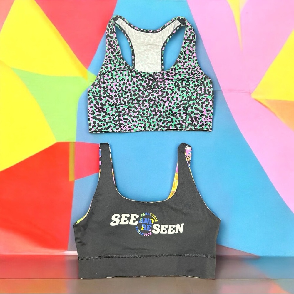 Colorful Patterned Sports Bras - Picture 2 of 2